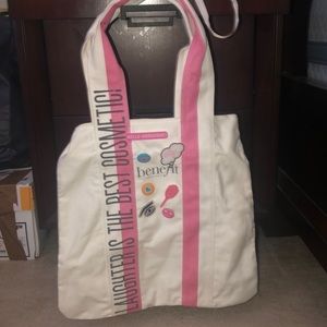 Benefit Reusable Shopping Tote with Cute Pins